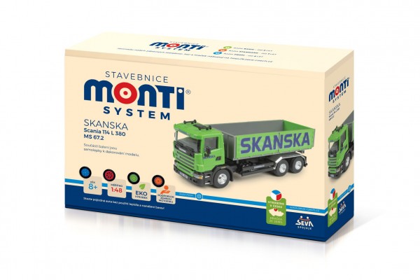 Levně Stavebnice Monti System MS 67,2 Skanska Scania 114 L