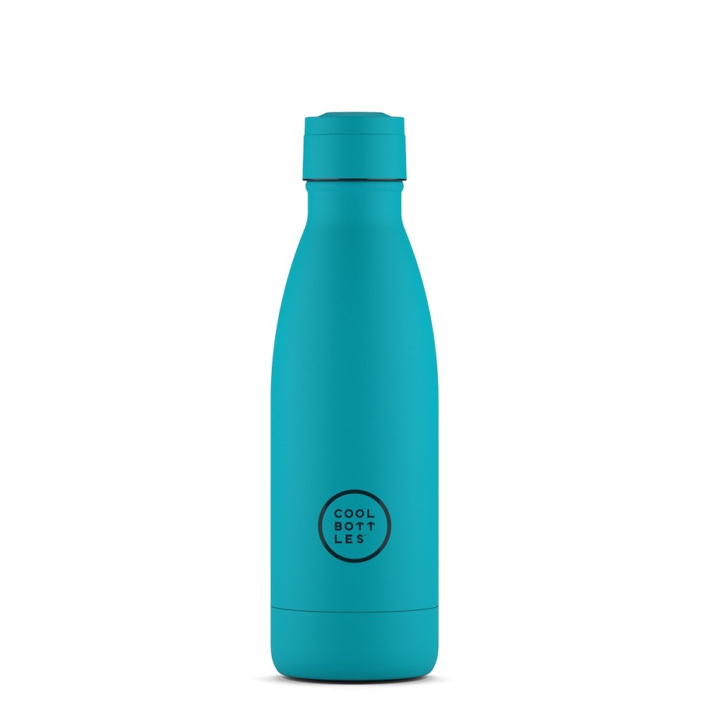 Levně Nerezová termolahev COOL BOTTLES Vivid Turquoise třívrstvá 350 ml
