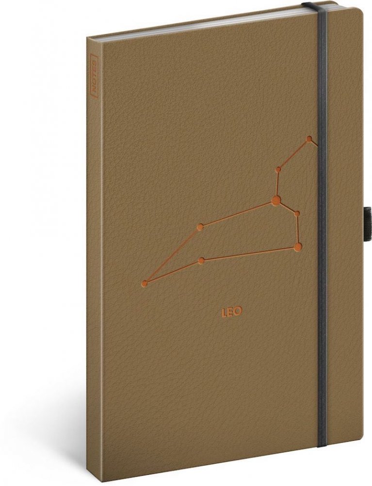 Levně Notes Zvěrokruh Lev, linkovaný, 13 × 21 cm