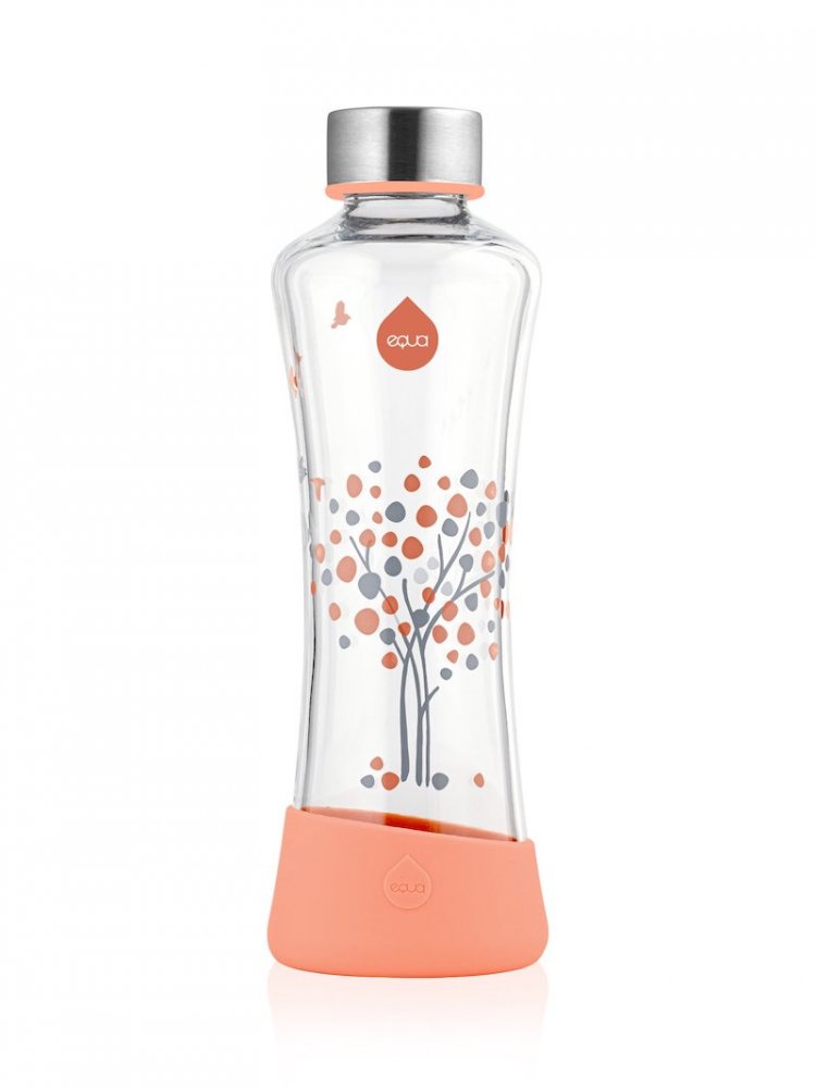 Levně Láhev na pití Equa Squeeze Active Peach Tree 550 ml