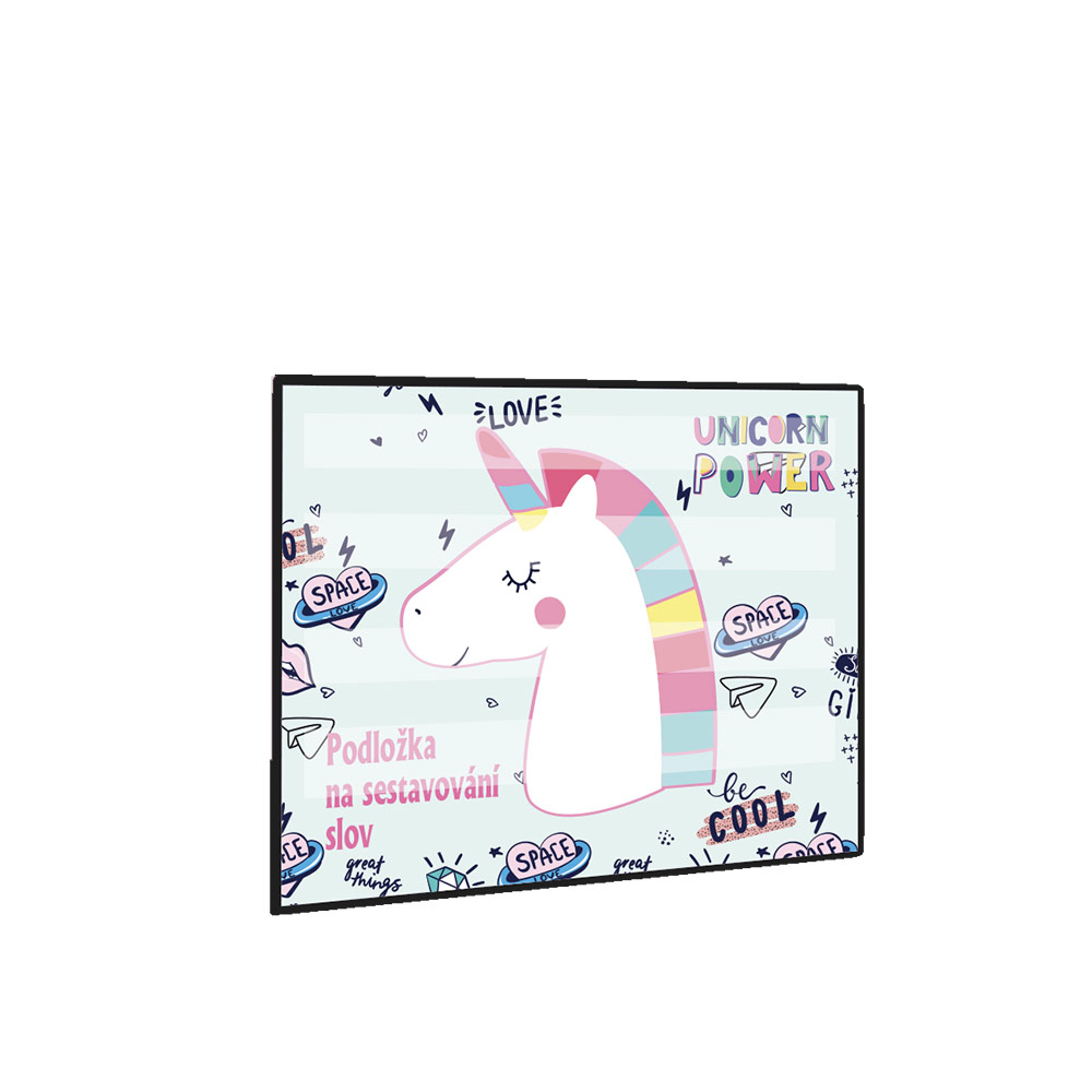 Levně Podložka na sestavování slov Unicorn iconic