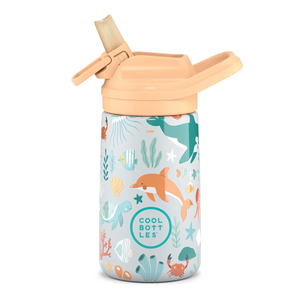 Levně Dětská nerezová termoláhev COOL BOTTLES Kiddie Underwater World 350 ml 3D