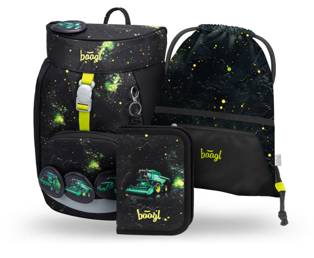 BAAGL SET 3 Airy Traktor: batoh, penál, sáček GRS