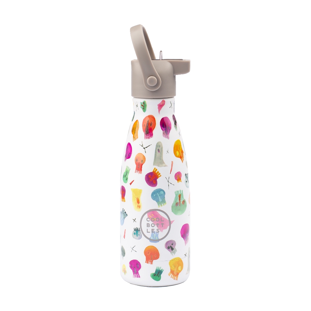 Levně Dětská nerezová termolahev COOL BOTTLES Kids Crazy skulls třívrstvá 260ml 3D