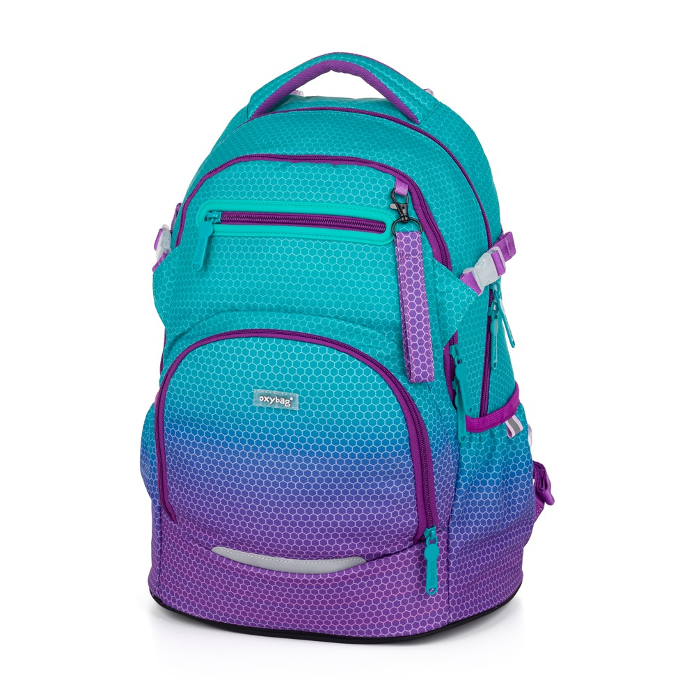 Školní batoh OXY Ombre Blue-pink + dárek
