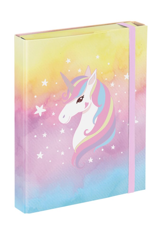Levně BAAGL Desky na školní sešity A5 Rainbow Unicorn