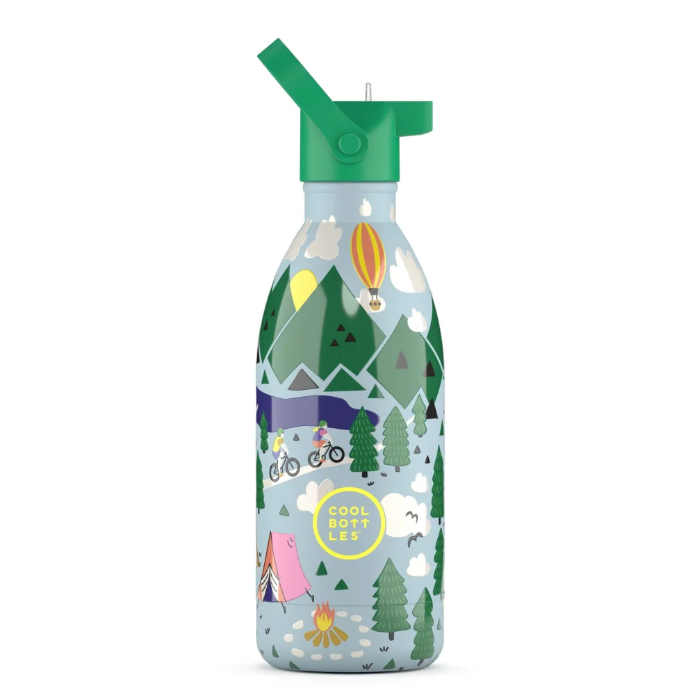Levně Dětská nerezová termolahev COOL BOTTLES Kids Outdoor Adventure třívrstvá 500 ml 3D