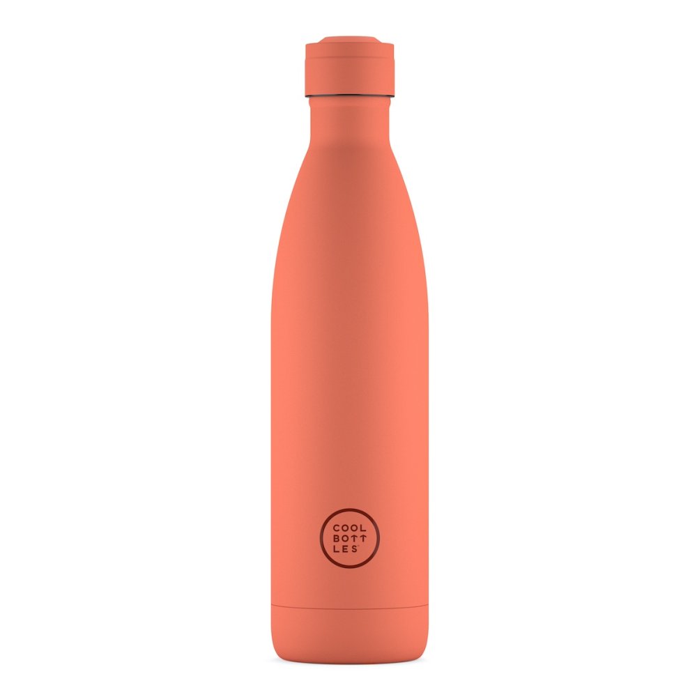 Levně Nerezová termolahev COOL BOTTLES Pastel Coral třívrstvá 750 ml