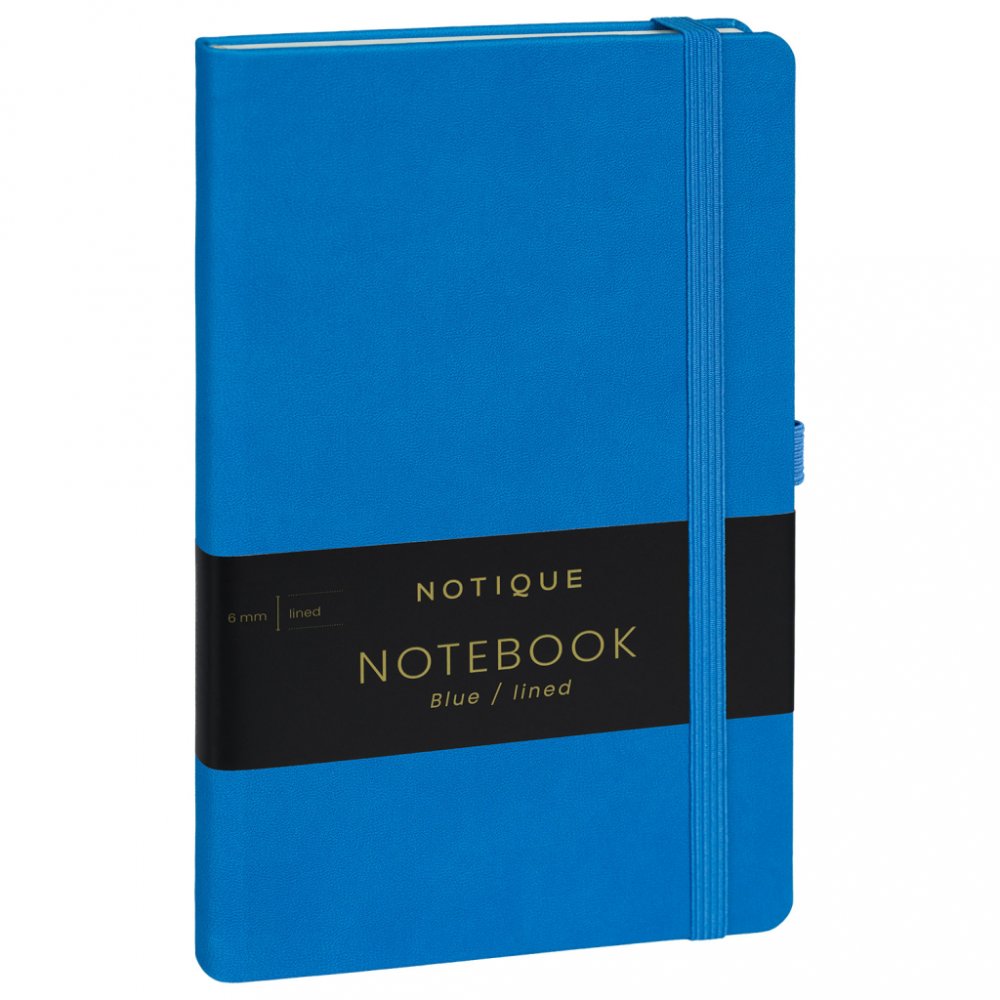 Levně Notes Modrý, linkovaný, 13 × 21 cm