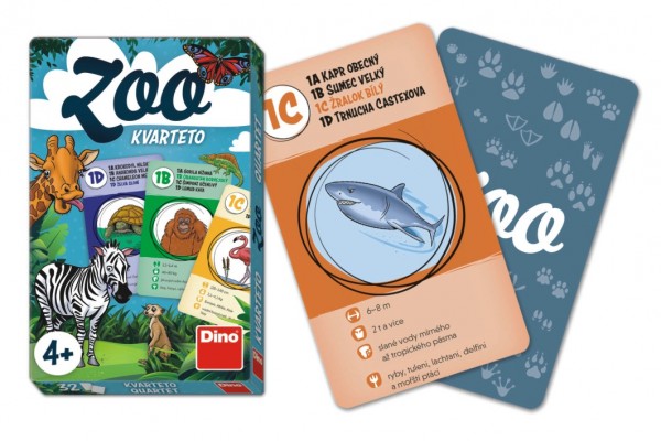 Levně Kvarteto karty ZOO společenská hra