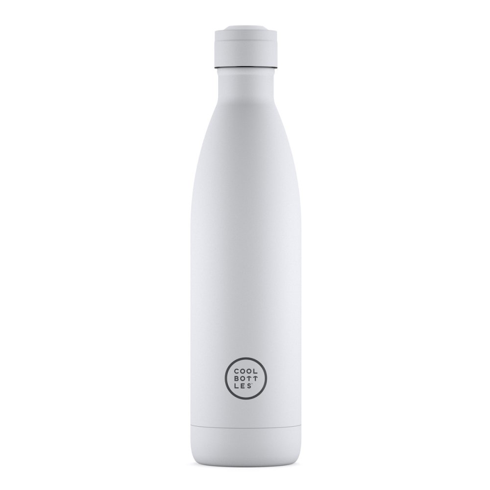 Levně Nerezová termolahev COOL BOTTLES Mono White třívrstvá 750 ml