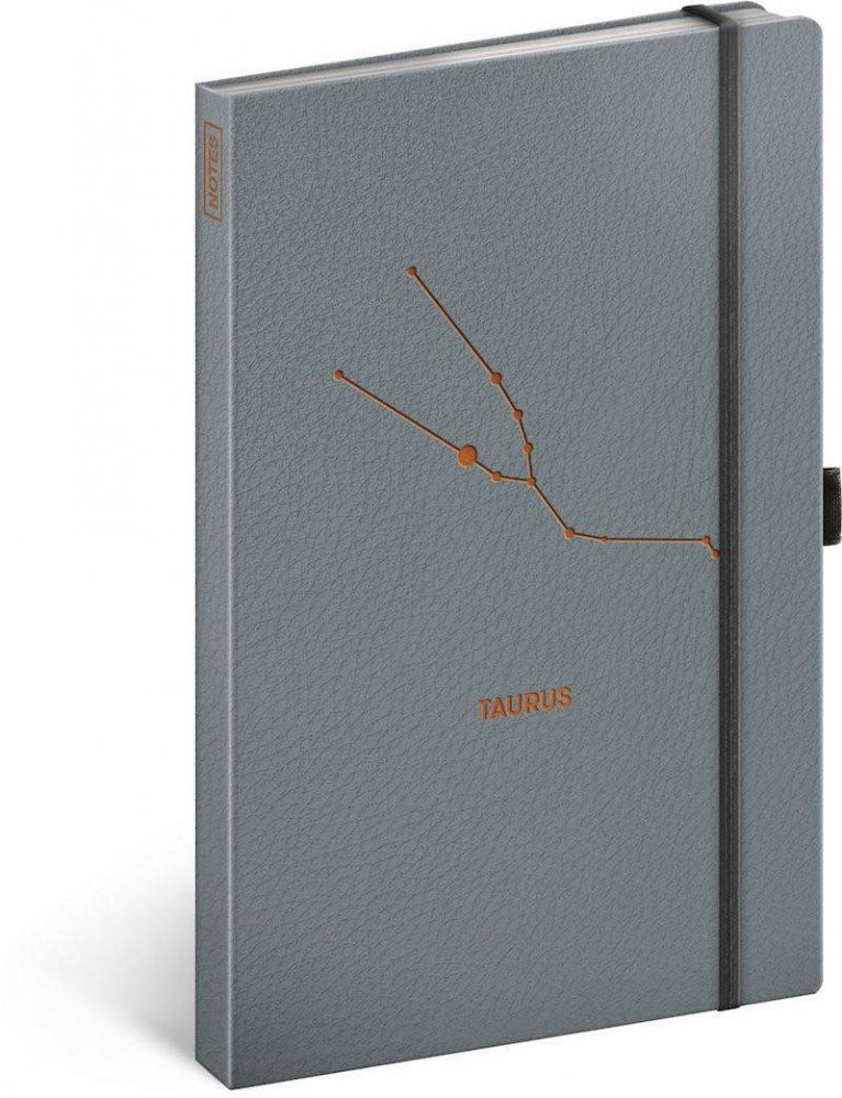 Levně Notes Zvěrokruh Býk, linkovaný, 13 × 21 cm