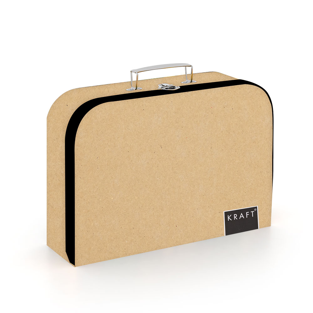 Levně Kufřík lamino 34 cm KRAFT nature