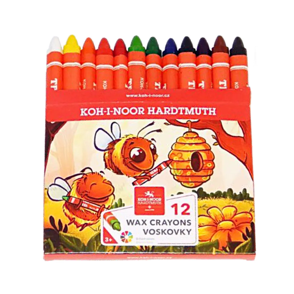 Voskovky Koh-i-Noor – silné trojhranné, 12 ks