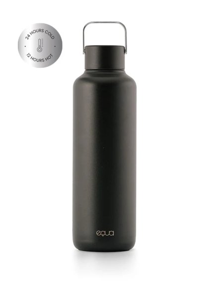 Levně Láhev na pití Equa Timeless Thermo Dark 600 ml