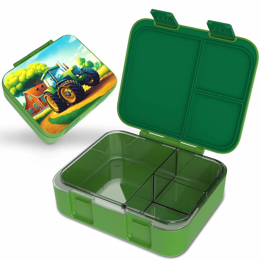 Levně Box na svačinu JARLSON MILI Traktor zelený