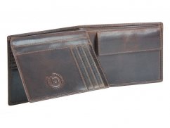 Pánská kožená peněženka s klopou Bugatti ROMANO hnědá