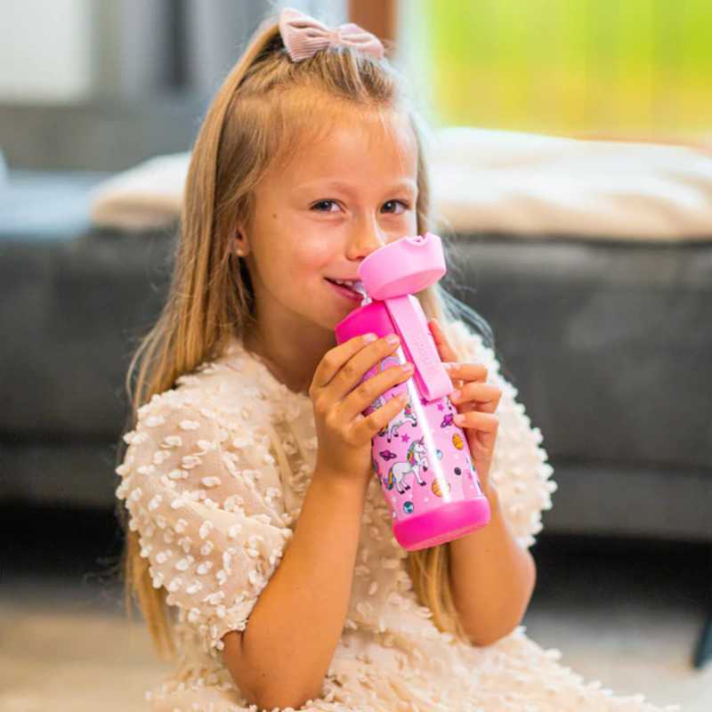Dětská nerezová termoláhev s brčkem JARLSON CHARLI Unicorn 350 ml
