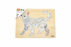 Dřevěná montessori vkládačka - kočka Viga