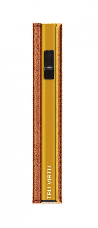 Kožená peněženka TRU VIRTU CLICK & SLIDE Strap Edge - Caramba brown Sahara/Gold