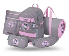 BAAGL SET 5 Skate Kuromi Grey: batoh, penál, sportovní taška, ledvinka, obal na notebook GRS - Baagl