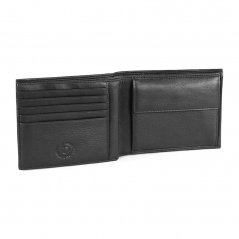 Pánská kožená peněženka s klopou Bugatti Sempre střední černá