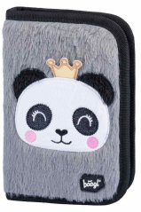 Chlpatý školský peračník Baagl classic s dvoma chlopňami Panda
