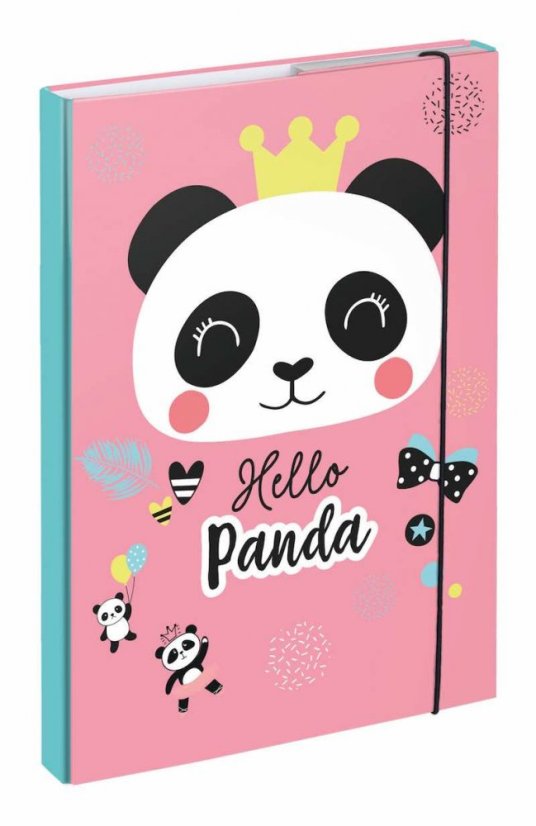 Školní aktovka v setu pro prvňáčky Baagl Zippy Panda - 7 dílů - láhev s brčkem