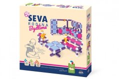 Stavebnice SEVA RODINA Bydlíme plast 564ks v krabici 35x33x7cm - SEVA