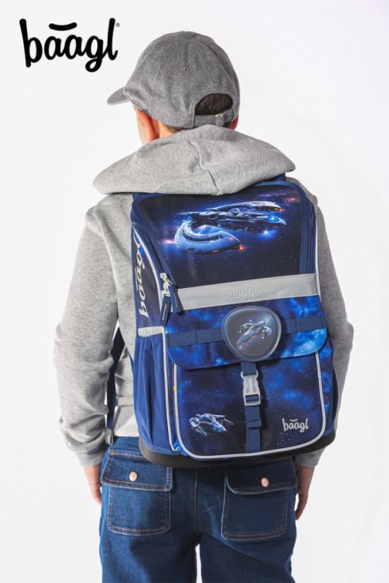 BAAGL SADA 3 Zippy Vesmírna loď: aktovka, peračník, vrecko - Baagl