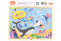 Dřevěné puzzle 48 dílků - mořský život Viga