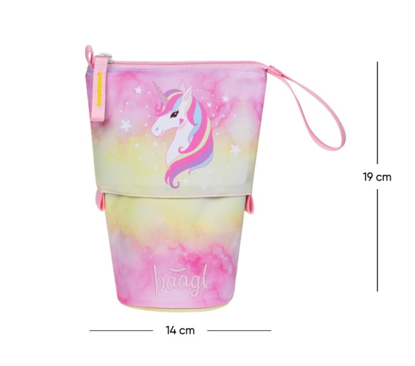 BAAGL Školní penál Pastelkovník Rainbow Unicorn GRS - Baagl