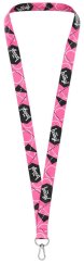 Přívěsek na klíče Baagl dlouhý – lanyard, růžový
