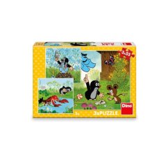 Puzzle Krteček a kalhotky 3x55 dílů