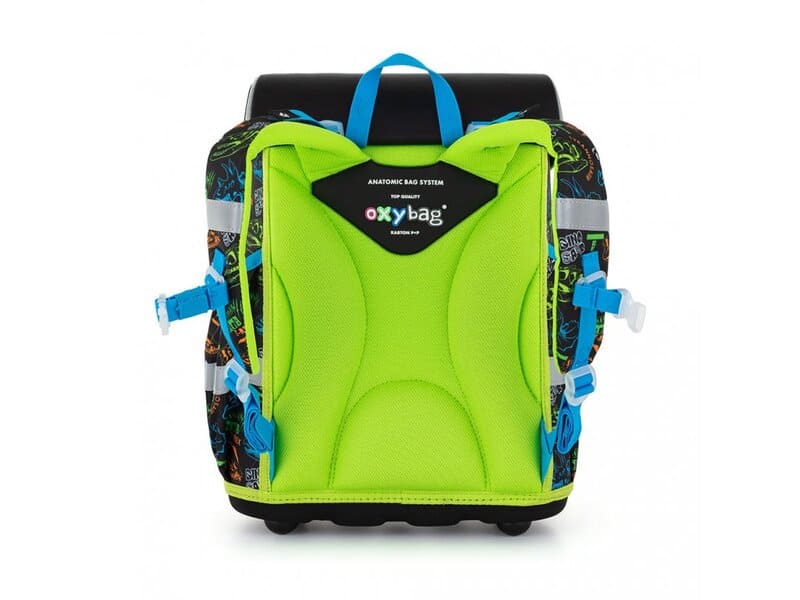Školní aktovka v setu pro prvňáčky Oxybag PREMIUM Dinosaurus - 3 díly