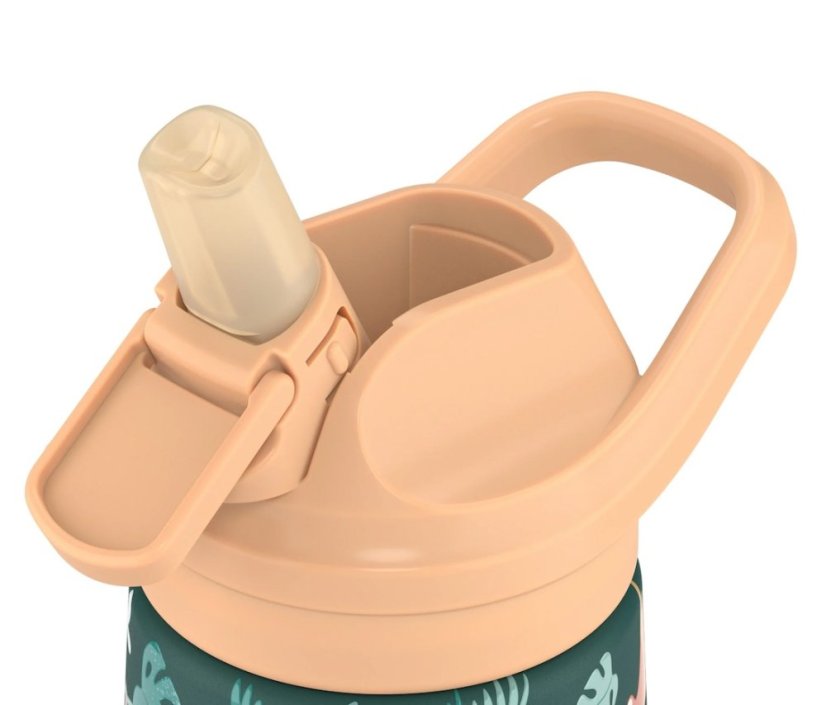 Pítko se silikonovým náustkem Cool Bottles Kiddie Cap 350 ml apricot