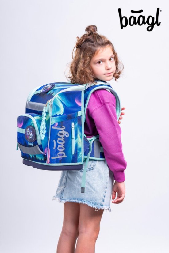 BAAGL SET 5 Zippy Plus Aurora: aktovka, penál, sáček, zástěra, peněženka GRS - Baagl