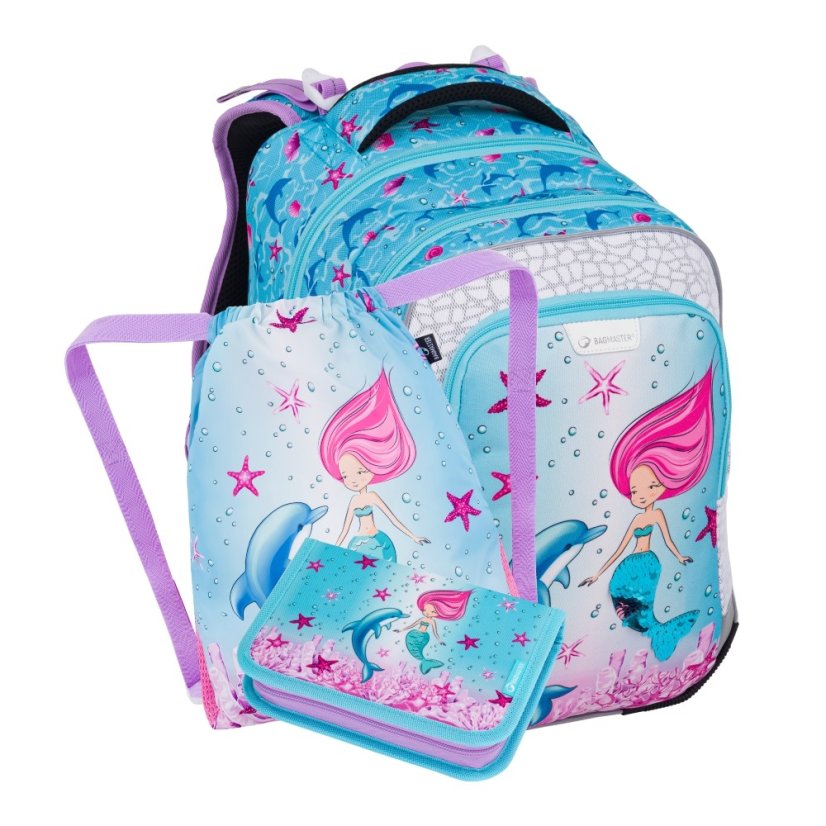 Bagmaster LUMI 24 A malý školní set pro prvňáčky – mořská panna - Bagmaster