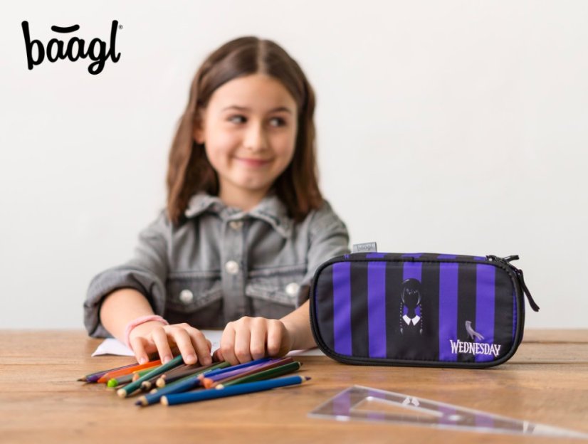 BAAGL Školský peračník etui Wednesday - Baagl