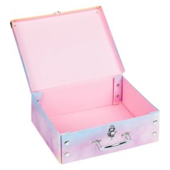 Skladací školský kufrík Baagl Rainbow Unicorn s kovaním