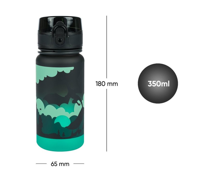 Baagl Gradient Dragon 350 ml detská fľaša na pitie z Tritanu