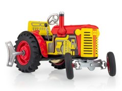 Traktor Zetor červený na klíček kov 14cm 1:25 v krabičce Kovap - Kovap