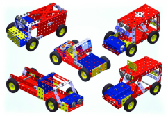 Stavebnice Merkur 016 Buggy 10 modelů 205 ks