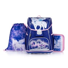 Školní aktovka v setu pro prvňáčky Oxybag PREMIUM Unicorn Pegas - 3 díly