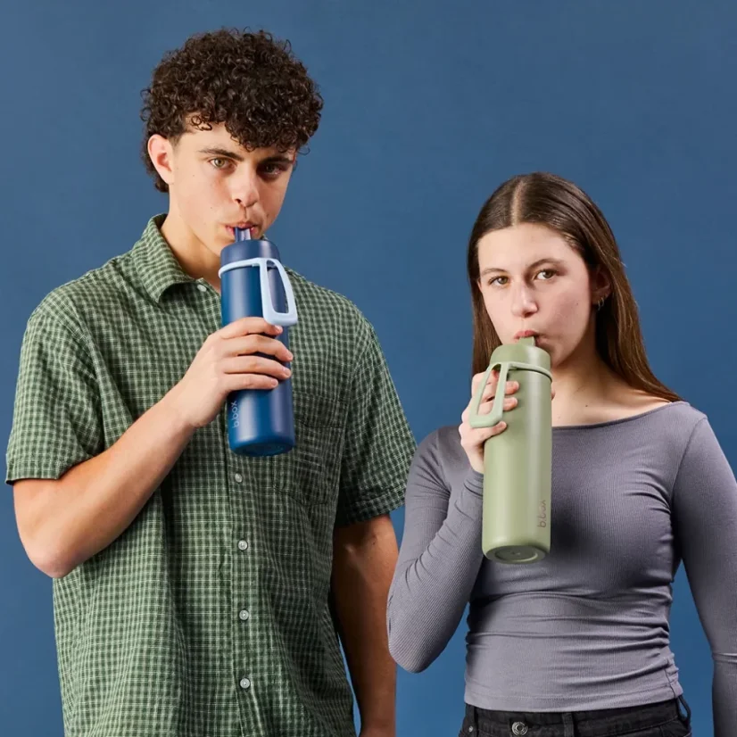 B.Box nerezová termofľaša so slamkou 690 ml - Midnight