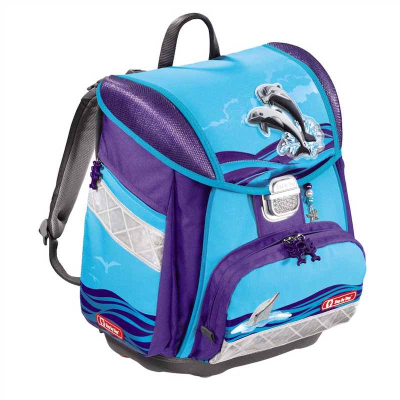 Školská aktovka v sade Step by Step TOUCH Dolphins, certifikát AGR - 5 kusov