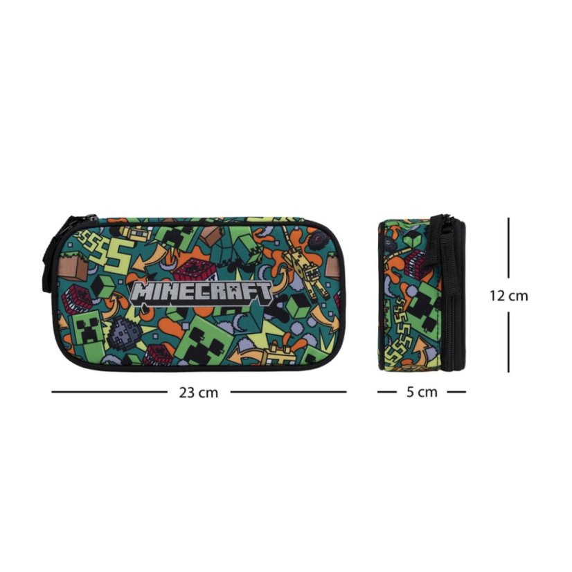 BAAGL Školní penál etue Minecraft Chaos - Baagl