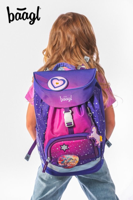 BAAGL SADA 5 Airy Kone Srdce: batoh, peračník, vrecko, zástera, peňaženka - Baagl