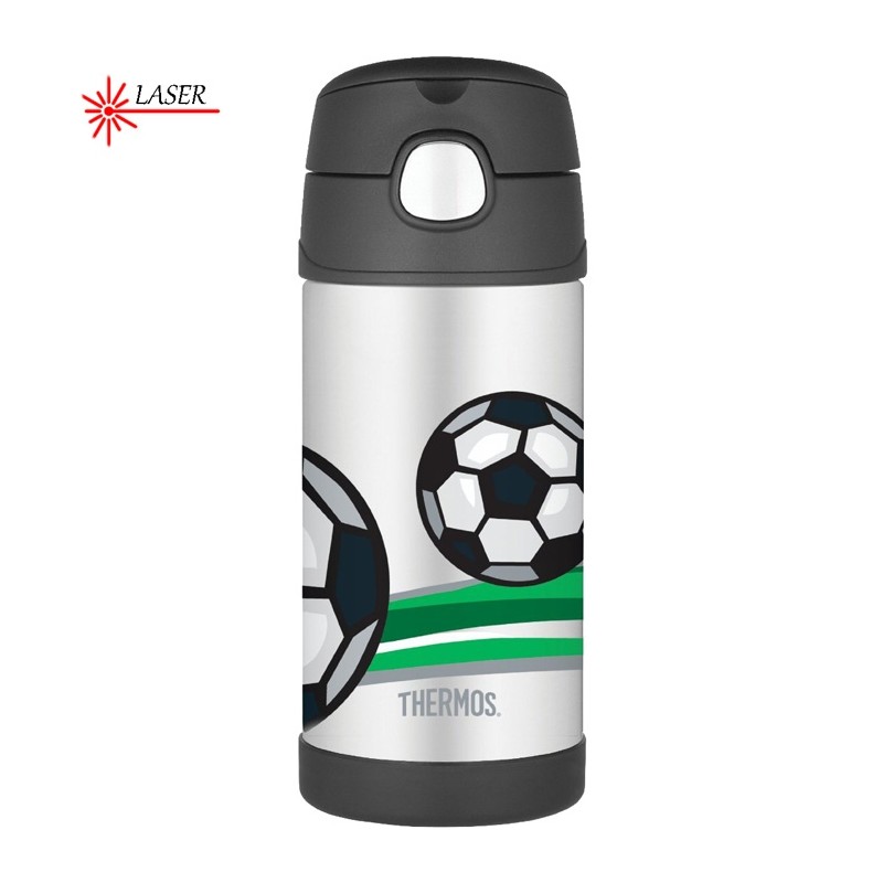 Thermos Funtainer dětská termoska s brčkem 355 ml - fotbal