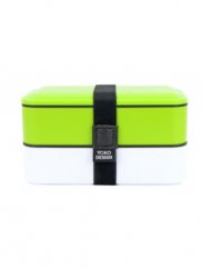 Box na jídlo Yoko Design dvoupatrový zelený 1200 ml
